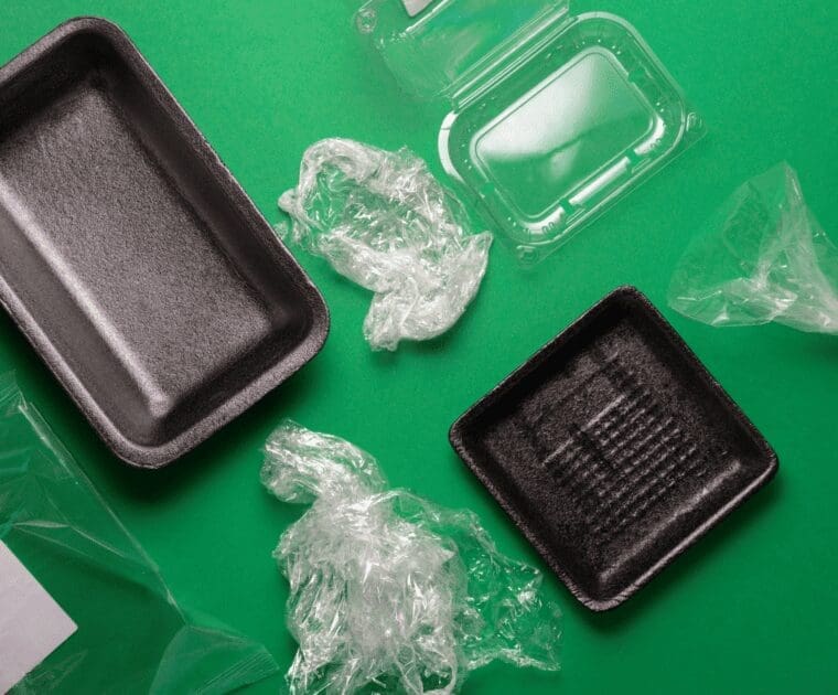 A picture of different plastic packaging