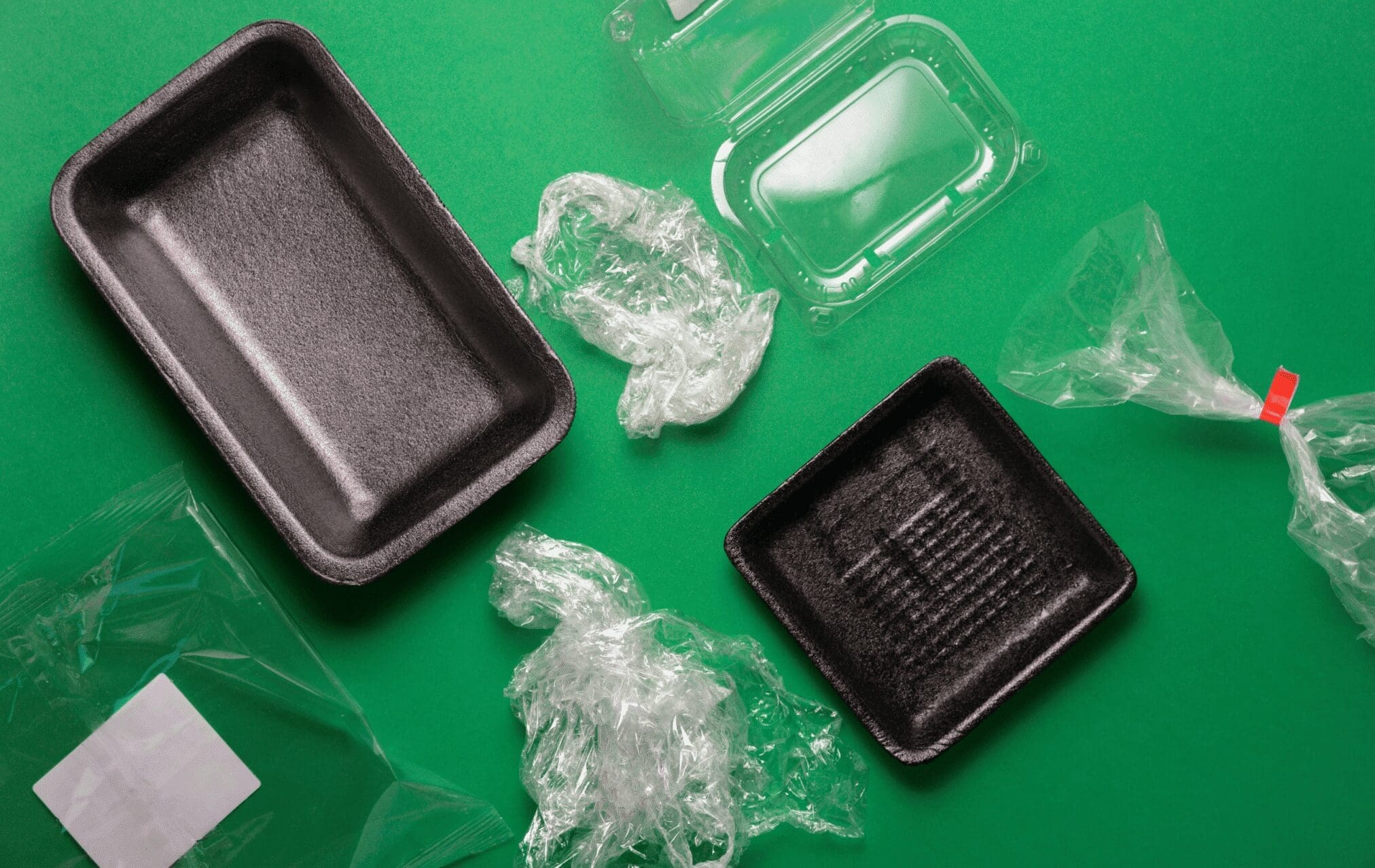A picture of different plastic packaging