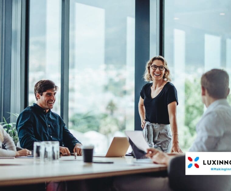Team meeting in a office