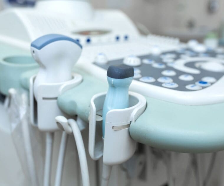 A medical device placed on a table