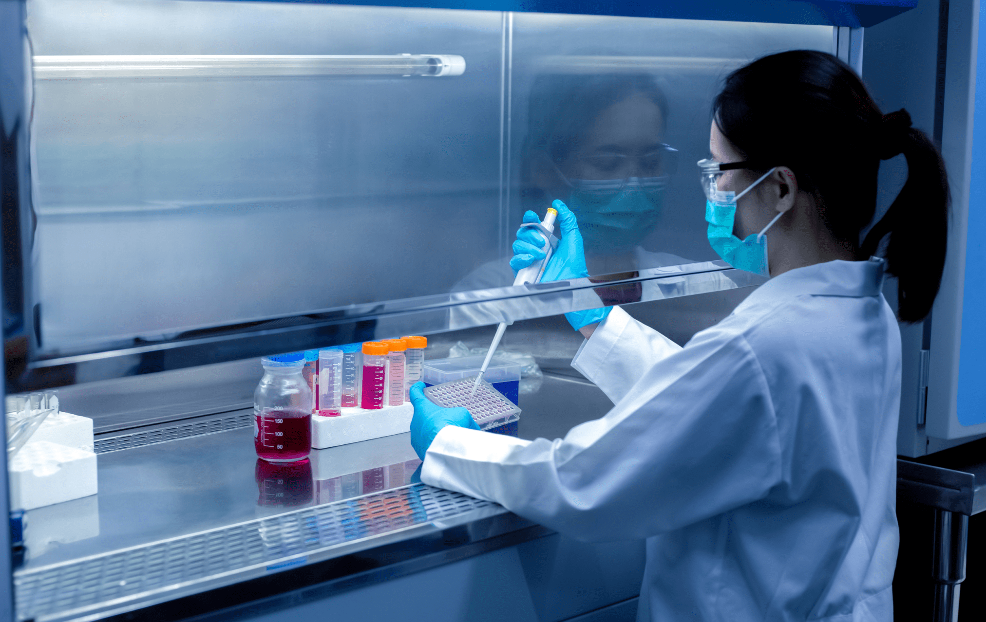 A woman doing research in the laboratory