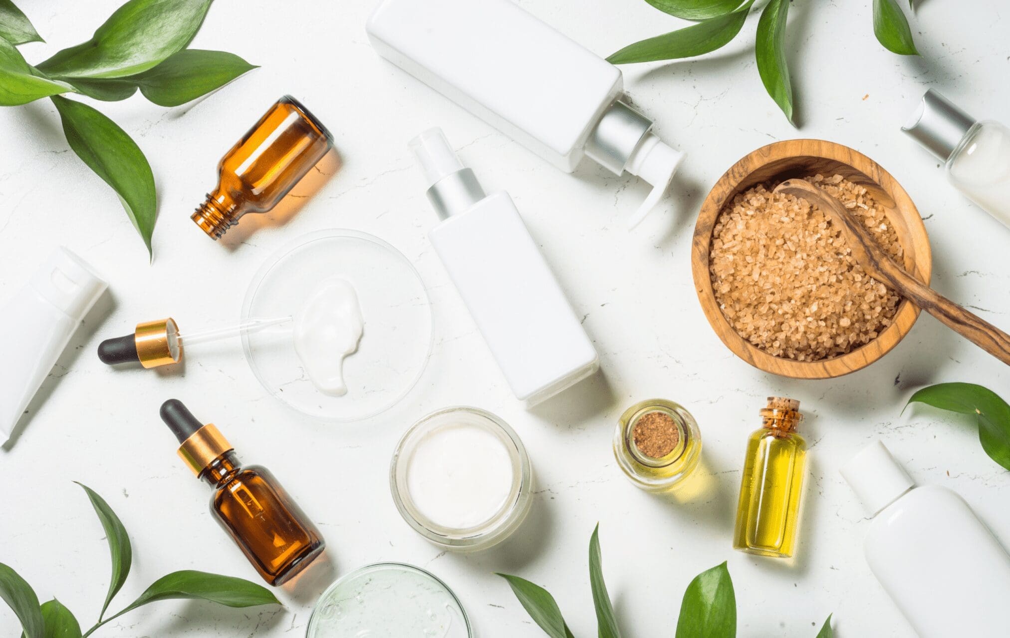 A collection of various cosmetic products