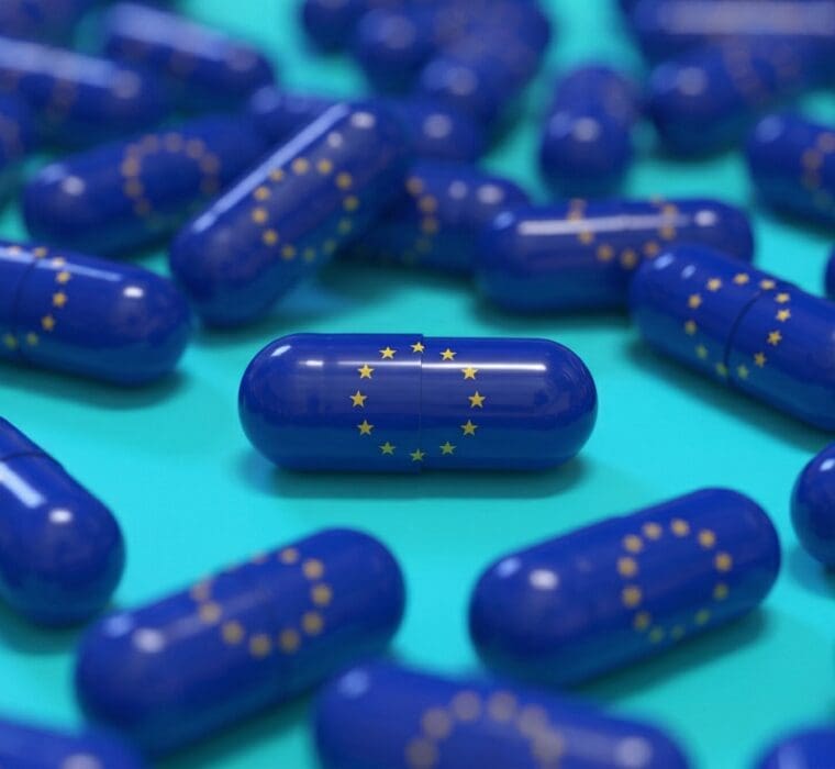 EU Flag Pills as the Final Countdown Until EUDAMED 2026 Deadline in May is Close